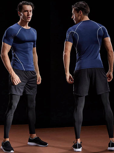 Men's Quick Dry Compression Running T-Shirt for Sports - Estalios
